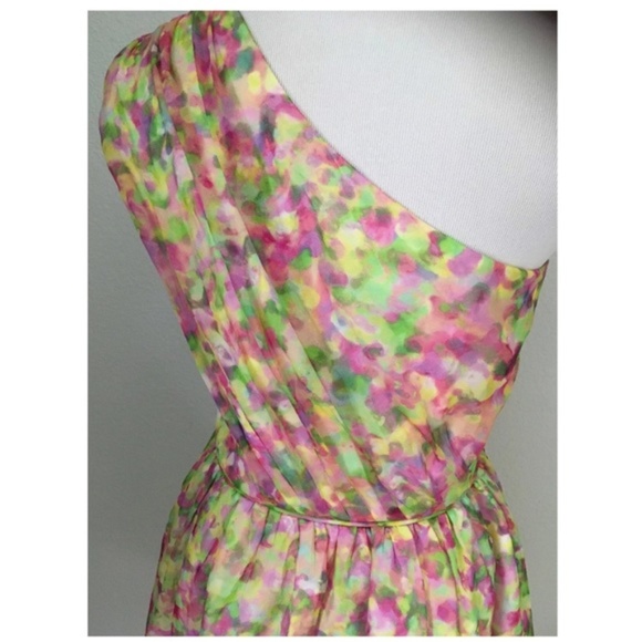 Shoshanna - Silk One Shoulder Cocktail Prom Dress - Picture 7 of 9